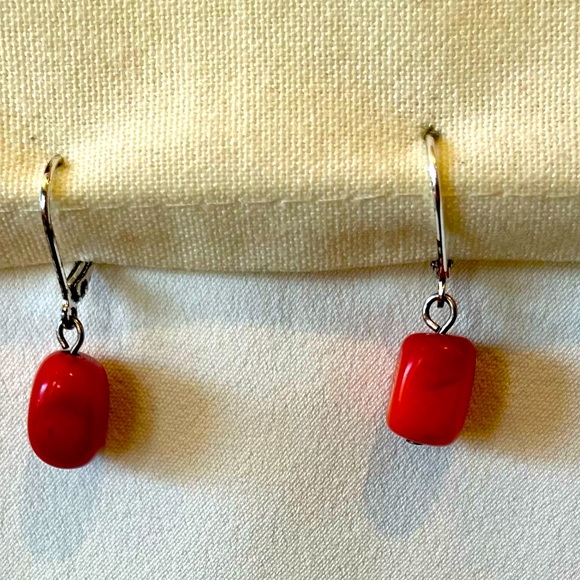 Coral Dangle Earrings - Picture 8 of 16